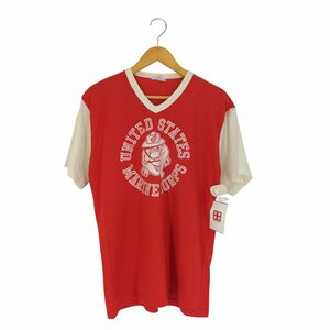 USMC(フルギ) ブルドッグ両面プリントメッシュ切替VネックTシャツ メンズ 無 中古 古着 0412