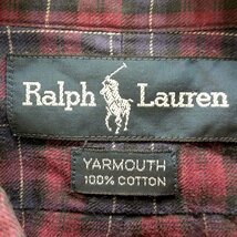 RALPH LAUREN(ラルフローレン) L/S YARMOUTH スモールポニー刺繍チェック柄BDシャ 中古 古着 1024_画像6