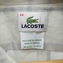 LACOSTE(ラコステ) 90-2000s ヴィンテージ ワンポイント ポケット チェック柄 L/S シ 中古 古着 0946_画像6