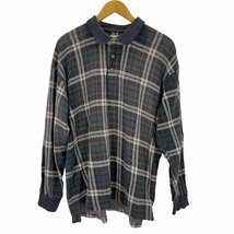 Eddie Bauer(エディーバウアー) 00S 白タグ タータンチェック 鹿の子シャツ メンズ 表記無 中古 古着 1246_画像1