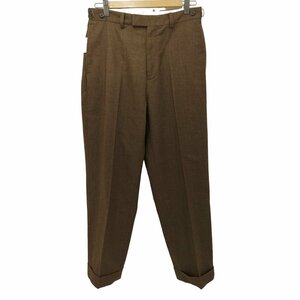 BEAMS＋(ビームスプラス) 2019AW ワイドトラウザーズ ヘリンボーン シンチバック 裾ダブル メ 中古 古着 0543