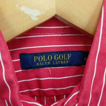 POLO GOLF RALPH LAUREN(ポロゴルフラルフローレン) ワンポイント刺繍ストライプシャツ 中古 古着 0310_画像6