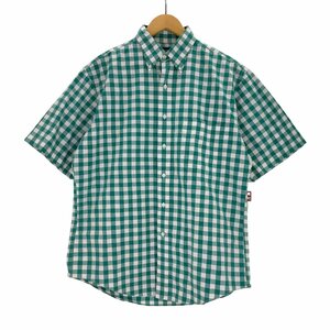 LANDS END(ランズエンド) マレーシア製 ギンガムチェック ボタンダウンシャツ メンズ JPN：M 中古 古着 0302