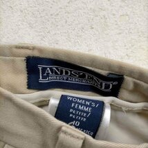 LANDS END(ランズエンド) 90～00S 2タックチノパンツ レディース 10 中古 古着 0646_画像6