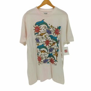 USED古着(ユーズドフルギ) CYRK SPORT 80S 大判 プリント クルーネック Tシャ 中古 古着 0749