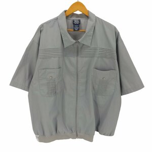 JOHN BLAIR(フルギ) ピンタック ジップアップ ポリコットン S/S シャツ ビッグサイズ メン 中古 古着 0910