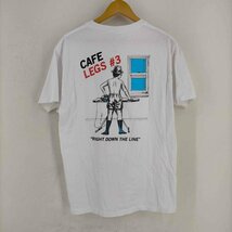 USED古着(ユーズドフルギ) cafe legs #3 クルーネックTシャツ メンズ import：L 中古 古着 0725_画像2