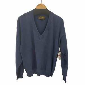 Eddie Bauer(エディーバウアー) 80S~90S 黒タグ Vネックコットンニット メンズ imp 中古 古着 0825