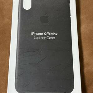Apple アップル 純正 ☆ iPhone XS Max レザーケース・ブラック ☆ 美品の画像1