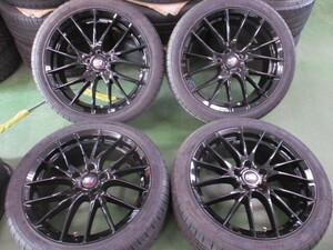 美品☆OZレーシング MSW 29 18×8J +48&245/40R18 タイヤセット☆グロスブラック☆PCD112☆アウディ A4/S4/A6/VW パサート/ベンツ Eクラス