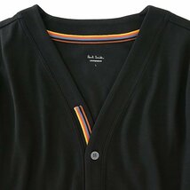 新品 ポールスミス アーティスト ストライプ スムース カーディガン M 黒 【I56487】 春夏 メンズ Paul Smith LOUNGEWEAR ジャージー_画像4