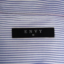 新品 山喜 エンビオム ストレッチ ファインクロス ドレス シャツ M 青白 【HJD558_74】 ENVY HOMME メンズ 長袖 吸水速乾 イージーケア_画像8