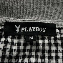 新品 プレイボーイ ハーフジップ スウェット トレーナー L 灰 【1904_97】 PLAYBOY バニー 刺繍 ジップアップ メンズ スタンド ネック_画像10