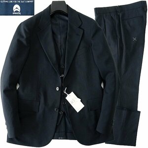 新品 スーツカンパニー 吸水速乾 AIRTECH 3ピース スーツ YA5(細身M) 紺 【J43481】 170-8D 春夏 メンズ ストレッチ 洗濯可 軽量