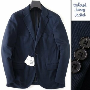 訳有 4.4万 マッキントッシュフィロソフィー モクロディ ツイル ジャケット 40R (L) 紺 【J50806】 Tailored Jersey Jacket ジャージー