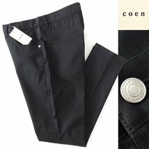 新品 UNITED ARROWS コーエン ストレッチ ツイル テーパード スリム パンツ XL 黒 【P22804】 coen メンズ オールシーズン チノパン_画像1