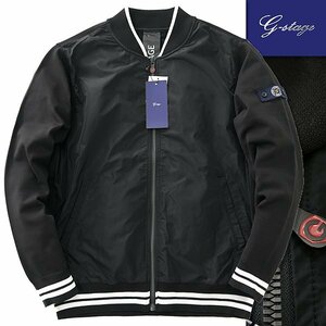  new goods ji- stage knitted combination MA-1 blouson 50(XL) black [1-20402_11] spring autumn men's G-stage casual Golf sport jacket 