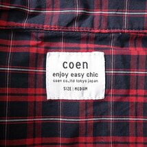 新品 UNITED ARROWS コーエン COASTWIDE ピンオックス チェック シャツ XL 赤紺 【I58072】 coen コーストワイド 別注 メンズ ワーク_画像8