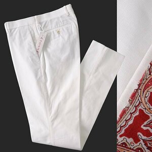  new goods ETONNEe tone cotton tsu il tapered pants M white [P24038] UNIVERSAL LANGUAGE spring summer men's slacks chinos karuze