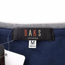 新品 ダックス チェック 切替 ヘンリーネック カットソー M 紺 【I47561】 DAKS LONDON メンズ Tシャツ ロンT プルオーバー_画像9