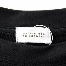 新品 マッキントッシュフィロソフィー 綿 モダール 裏毛 クルーネック スウェット M 黒 【I53891】 MACKINTOSH PHILOSOPHY ストレッチ_画像8