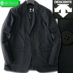 新品 DESCENTE デサント 春夏 撥水 4WAY スーパーストレッチ ジャケット XL 黒 【J45689】 洗濯可能 背抜き メンズ ビジネス スポーツ