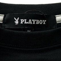 新品 プレイボーイ 24年春夏 プリント カットソー LL 黒【41029_99】 PLAYBOY ロンT バニー ロゴ 長袖 コットン Tシャツ メンズ_画像9