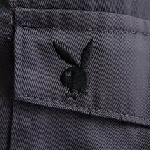 新品 プレイボーイ 24春夏 ストレッチ カーゴ パンツ LL 灰 【41027_98】 PLAYBOY メンズ バニー 刺繍 コットン ミリタリー 6ポケット_画像8