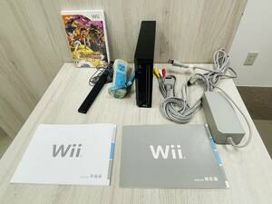 【電源動作確認済み】 任天堂 Wii 黒 ブラック / 本体・スティック・ソフト セット / ワンピース エピソード2 目覚める勇者 アンリミテッド