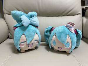 【新品未使用】SEGA セガ Sanrio サンリオ 初音ミク×シナモロール 寝そべり ぬいぐるみ 初音ミク タグ付 2種セット