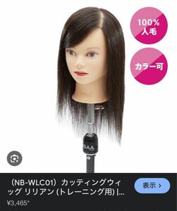 リリアン カットウィッグ カッティングウィッグ 品番NB-WLC01 N.B.A.A.10個有ります　理美容師練習用