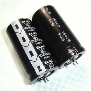 [2個] ELNA LA5 50V 10000uF ●85℃ 小型高リプル品　特価品