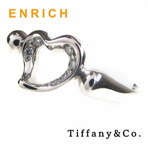 Tiffany&Co. ティファニー オープンハート 6P ダイヤモンド リング 指輪 Pt950 プラチナ 7号 #47 / 6869wrpe