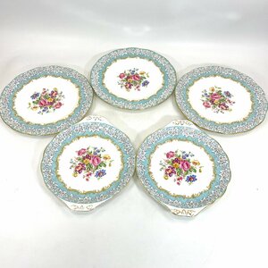 6650-80 ROYAL ALBERT ロイヤル アルバート Enchantment エンチャンメント プレート 皿 花柄 食器 5枚セット 保管品