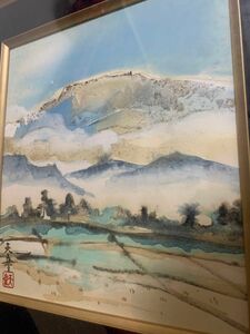 田舎の風景画 作者 天竜 作 水彩画