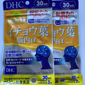 【匿名配送】DHC イチョウ葉 脳内α (アルファ) 30日分 ×2袋