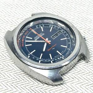 SEIKO5 セイコー5 Speed-Timer スピードタイマー 7017-8000 時計 自動巻き メンズ スポーツ デイデイト 青文字盤 本体のみ