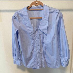 GU ビックカラーシャツ　ブラウス シャツ トップス 襟付き　 長袖