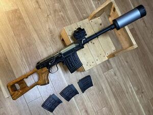 CYMA　SVD　ドラグノフ　魔改造　電子トリガー　AK　ショート化