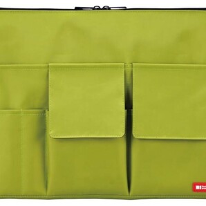 リヒトラブ バッグインバッグ インナーバッグ A4 黄緑 A7554-6 カバンの中をスマートに整理の画像1