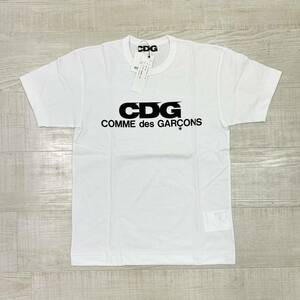 新品 CDG COMME des GARCONS コム デ ギャルソン CDG LOGO TEE ロゴ Tシャツ WHITE ホワイト サイズ M