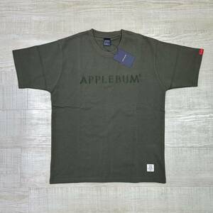 未使用 APPLEBUM アップルバム EMBROIDERY LOGO T-SHIRT ヘビーウェイト エンブロイダリー ロゴ 刺繍 Tシャツ グリーン 系 サイズ M