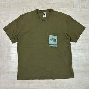 23ss 2023 Supreme シュプリーム x The North Face ノースフェイス Printed Pocket Tee プリンテッド ポケット Tシャツ ロゴ NT02309I L