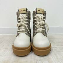 新品 GUCCI グッチ GG SUPREME COMBAT BOOTS ロゴ スプリーム コンバット ブーツ キルティング アンクル ブーツ MADE IN ITALY サイズ 37_画像2