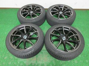 ZY358【送料無料】225/45R18 超溝高 8.5分山 ブリヂストン スタッドレス ★最新★ VRX3 ♪ 21年 アルミ ホイールセット 4本 激安 クラウン