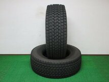 ZD558【送料無料】365/70R22.5 160 超溝高 8.5分山 ダンロップ スタッドレス SP090 21年製 2本 自山 激安 大型 トラック 除雪 ローダー 等_画像1