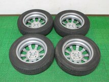 ZZ023【送料無料 在庫処分】155/65R13 超溝高 8.5分山 ダンロップ 夏タイヤ EC202 ホイールセット 4本 激安 ワゴンR MRワゴン パレット 等_画像10