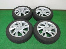 ZZ052【送料無料】185/55R16 超溝高 8.5分山 夏タイヤ ENASAVE EC204 23年製 アルミ ホイールセット 4本 ホンダ シャトルハイブリッド 純正_画像1