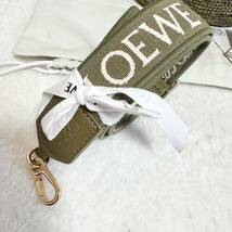 ロエベ LOEWE 未使用 美品 スリット バッグ ミニ Slit Bag Mini ラフィア カゴバッグ ショルダー トート A685453X12 オリーブ グリーン_画像6