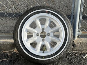 送込 新品 14x6J PCD100 4穴 14インチ タイヤホイール 2本 155/65R14 アルト ロードスター プロボックス コペン ラパン ホワイトリボン